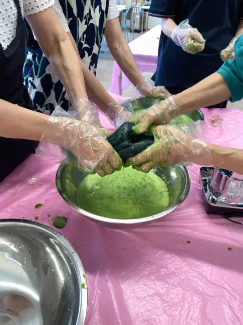 夏の藍 生葉染め [2025-08-08]