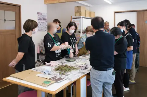 多機能型事業所そらまめさん たたき染め・生葉染め体験 [2025-09-02]